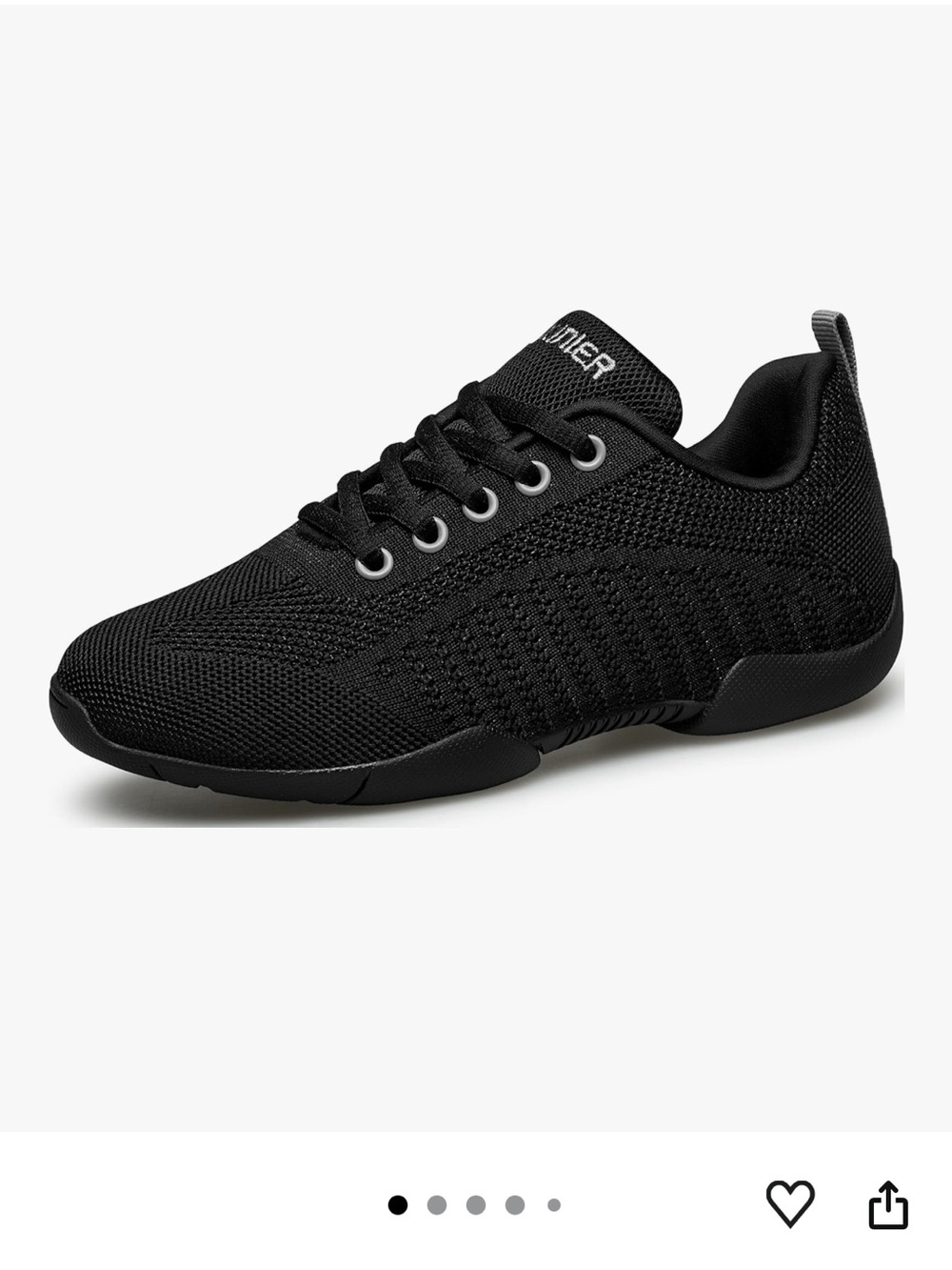 Kids Dance or Cheerleading Black Knit Sneaker